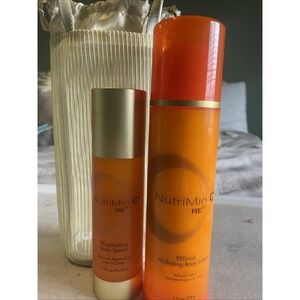 Arbonne Nutrimin C RE9 Refinish Hydrating Body Lotion 7.34 oz & Serum 3.15 Oz